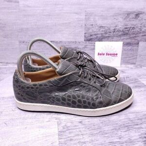 Raoul Croc Embossed Casual Leather Sneaker Green White Women's sz 8